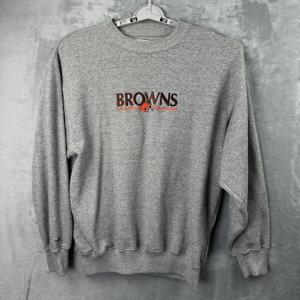 vintage cleveland browns‎ Majestic Sweater Gray Mens